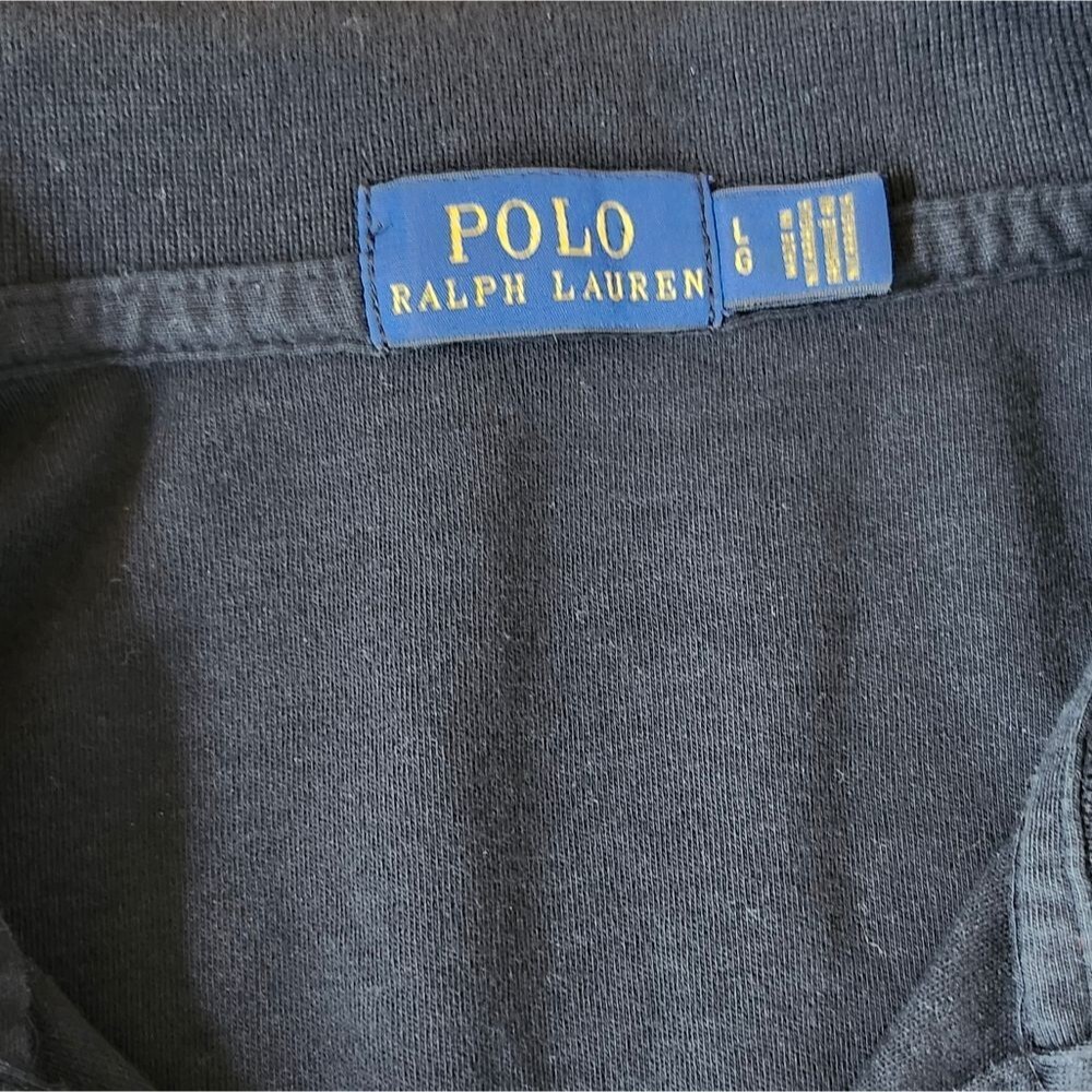 Polo by Ralph Lauren Black Buttoned Polo Dress. Sz. L - Picture 3 of 7